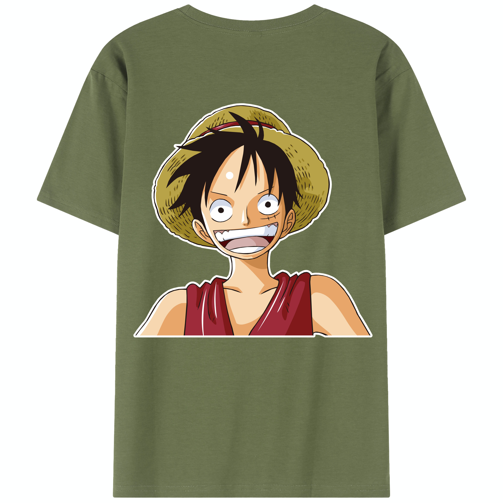 ワンピース モンキー・D・ルフィ ONE PIECE Monkey D. Luffy 綿100％半袖Tシャツ（背面プリント）